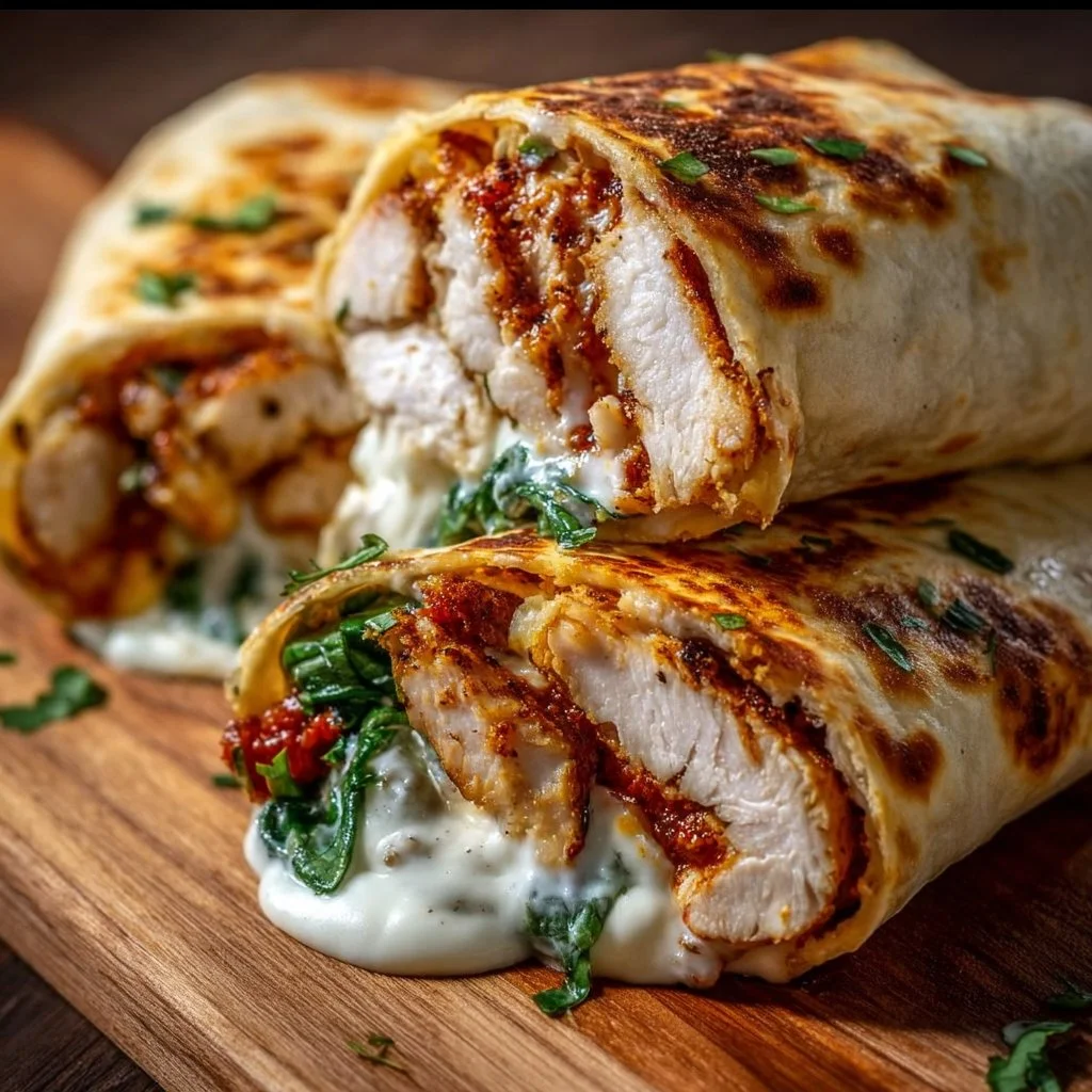 Air Fryer Chicken & Mozzarella Wraps