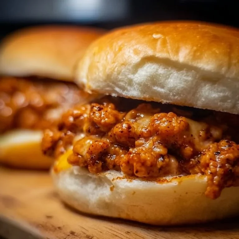 Delicious Cajun Chicken Sloppy Joes with fresh ingredients and spices.