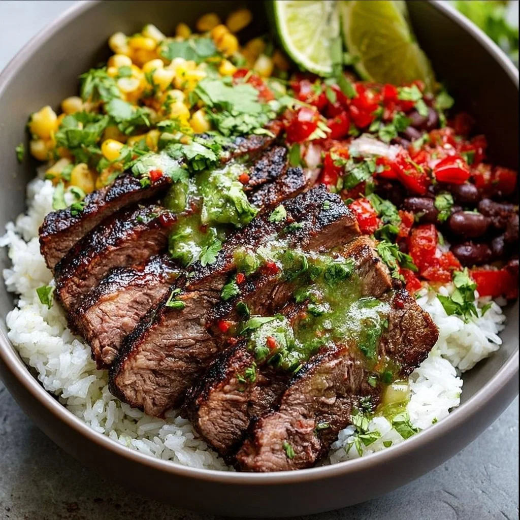 Cilantro Lime Steak Bowls