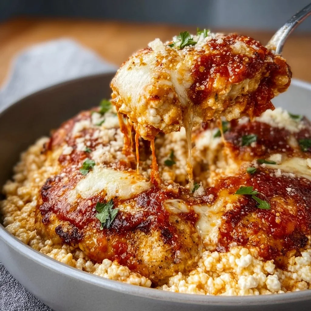 Cottage Cheese Chicken Parm Bowl
