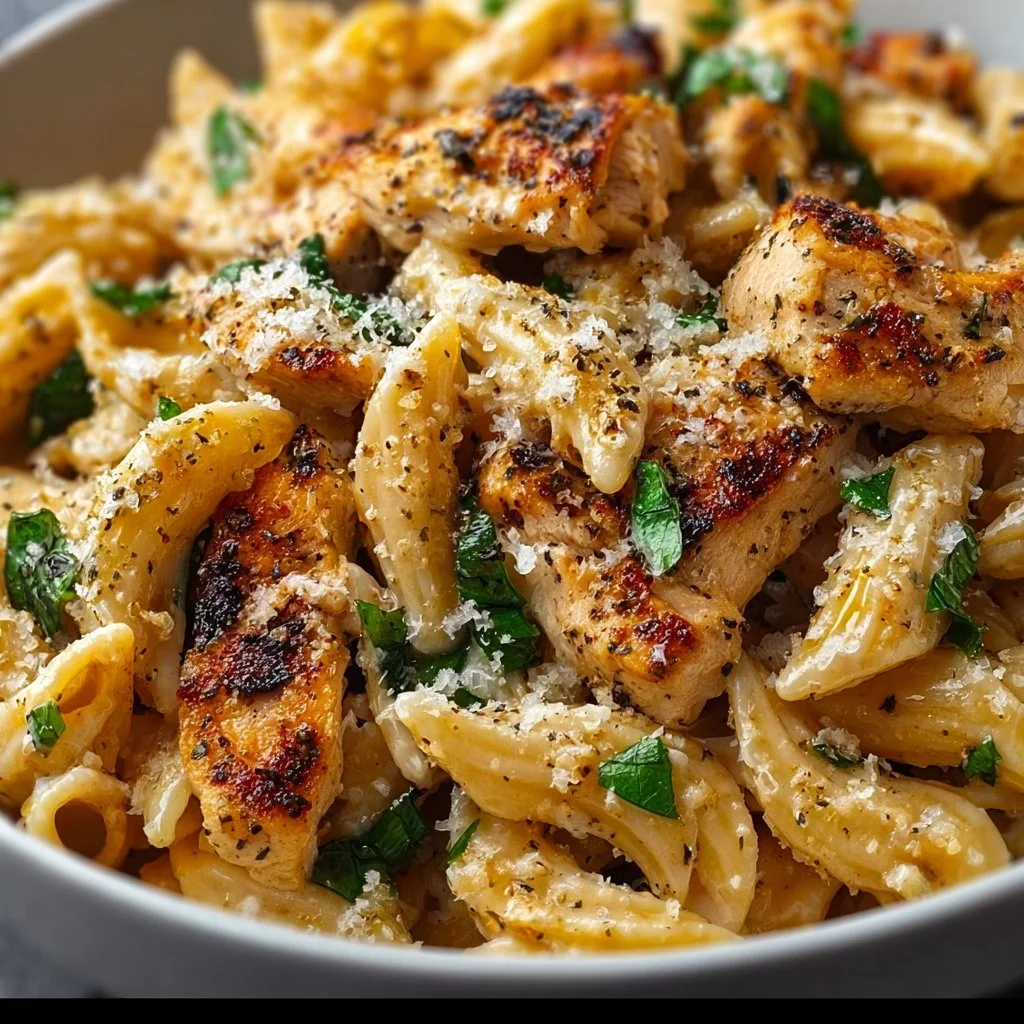 Healthy Garlic Parmesan Chicken Pasta