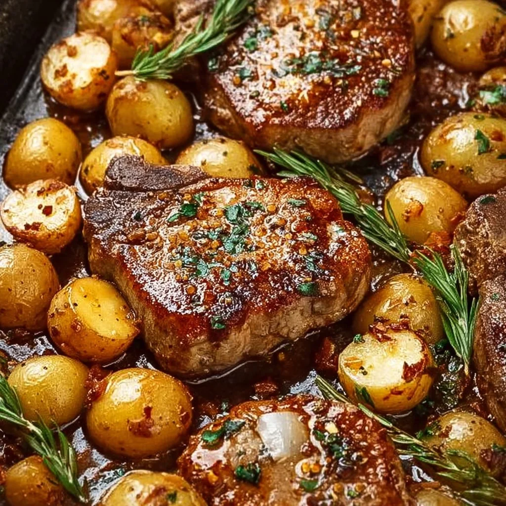 Sheet Pan Pork Chops and Potatoes