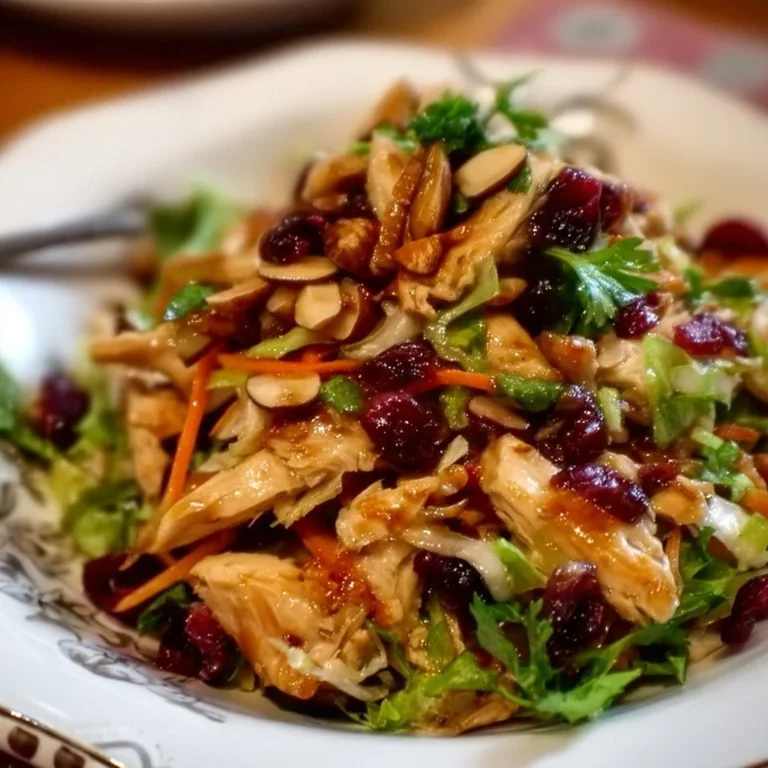 Delicious Asian Chicken Cranberry Salad full of fresh ingredients and vibrant flavors.