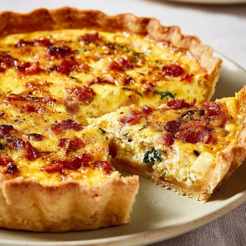Bacon and Cheddar Quiche