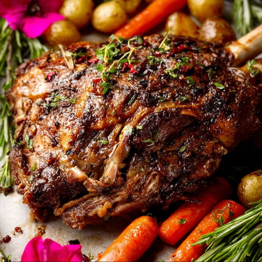 Bone-In Slow Roast Leg of Lamb
