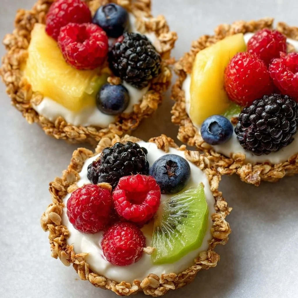 Breakfast Fruit Tarts with Granola Crust