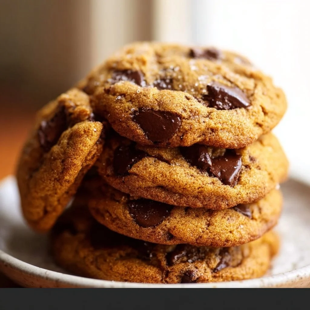 Brown Butter Pumpkin Chocolate Chip Cookies fresh from the oven