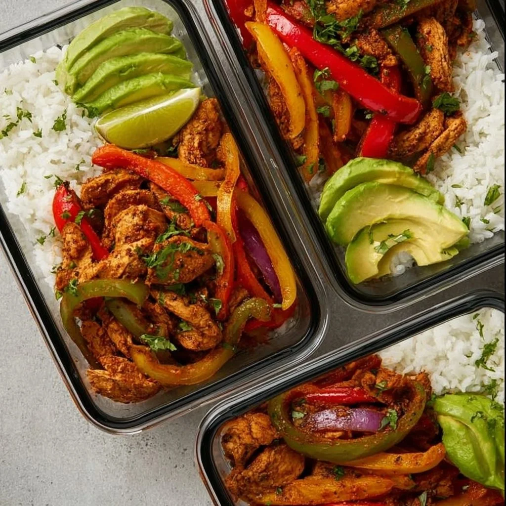 Chicken Fajita Meal Prep Bowls
