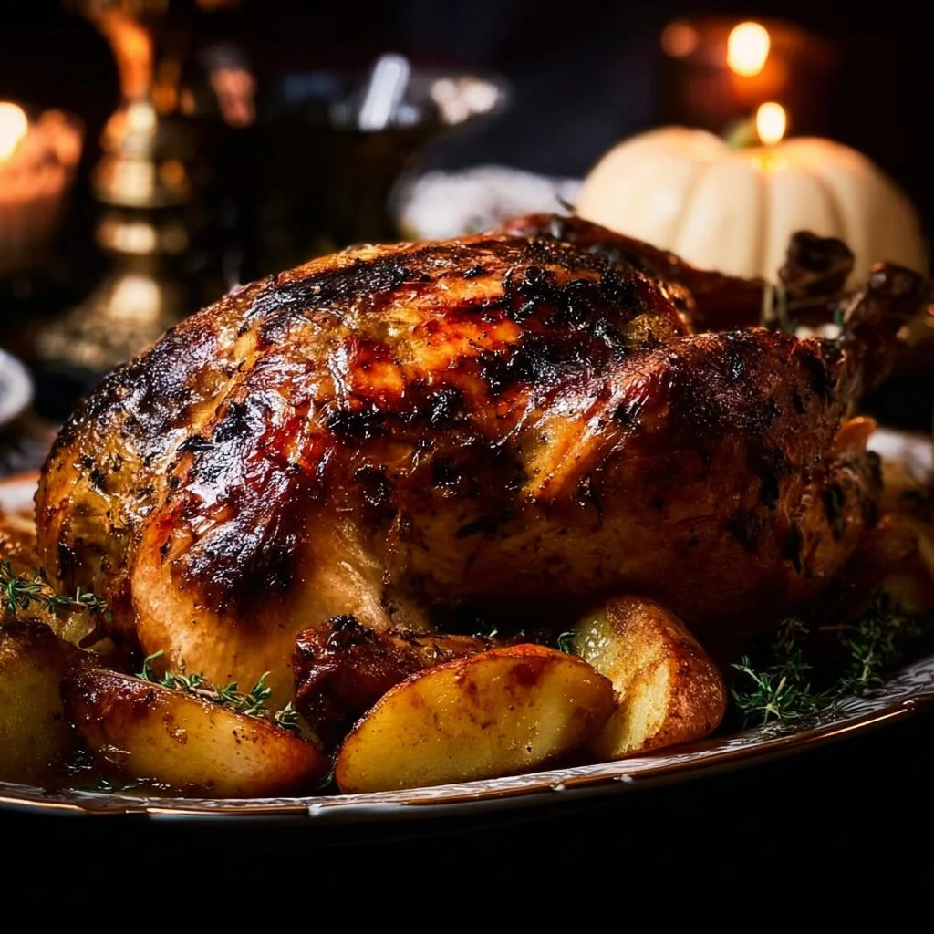 Cider Brined Roast Chicken
