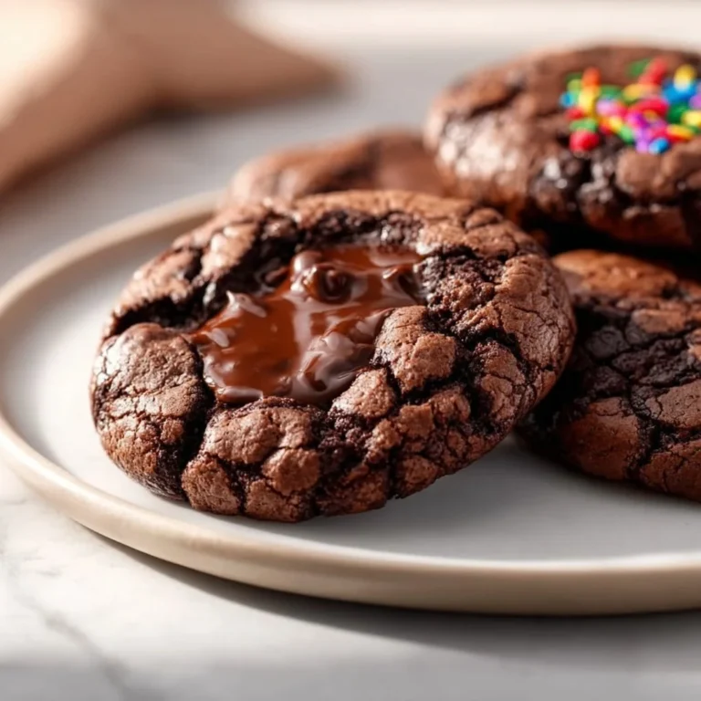 Delicious Cosmic Brownie Cookies with chocolate and colorful sprinkles.