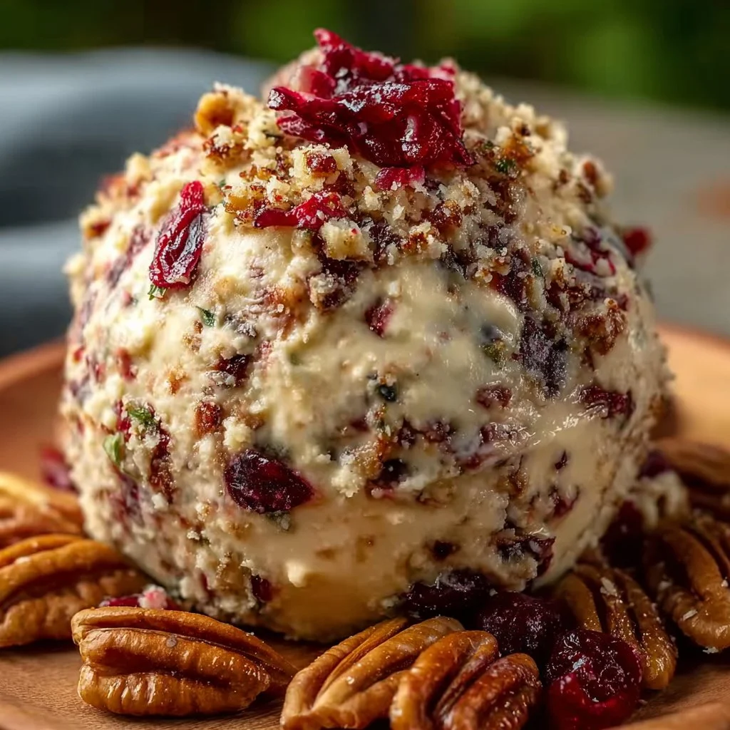 Creamy Cranberry Pecan Cheese Ball