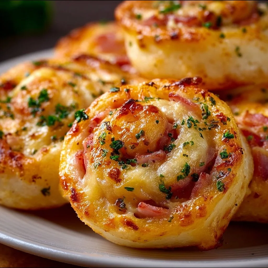 Easter Ham and Cheddar Pinwheels
