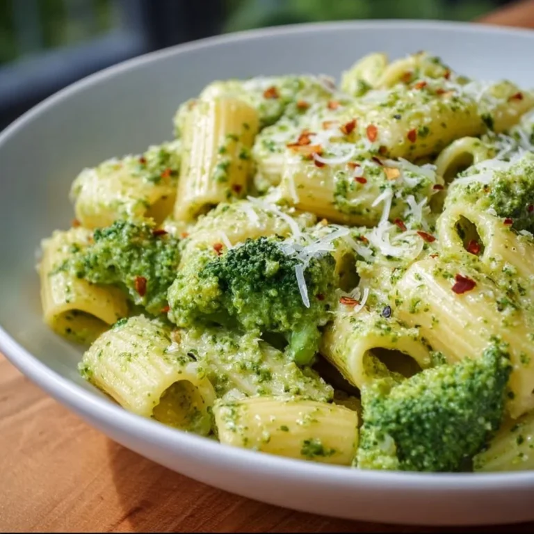 Delicious easy healthy broccoli pasta served in a bowl