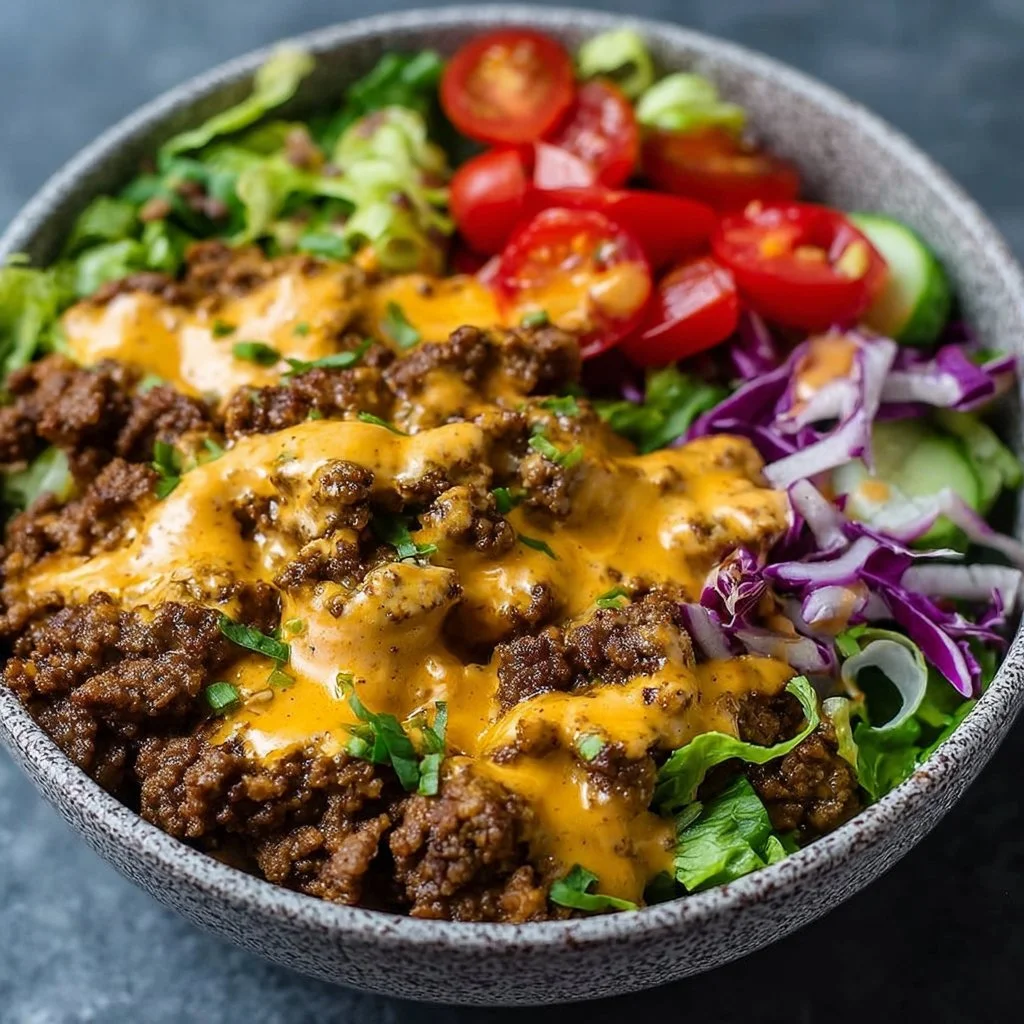 High-Protein Cheeseburger Bowls