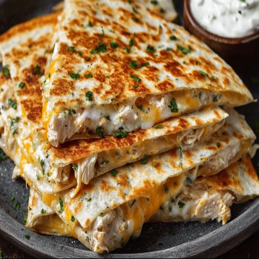High-Protein Chicken Ranch Quesadilla