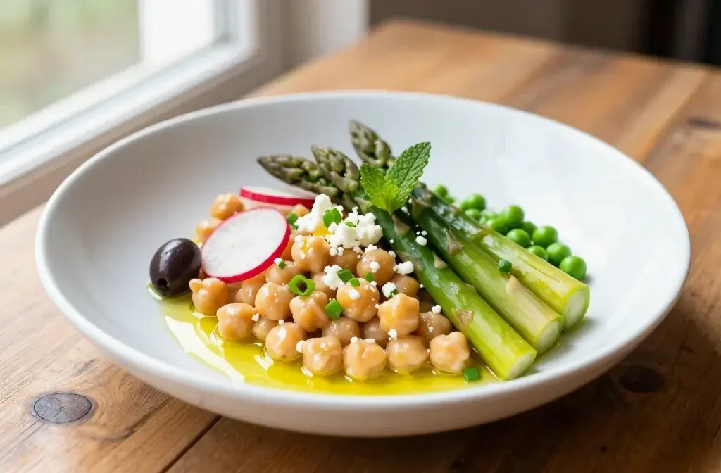 Mediterranean Chickpea and Spring Veggie Bowl: Sunshine in a Bowl