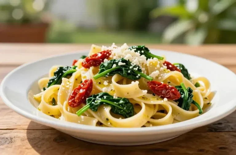 Spring Pasta with Sun-Dried Tomatoes and Spinach: Bright Weeknight Dinner
