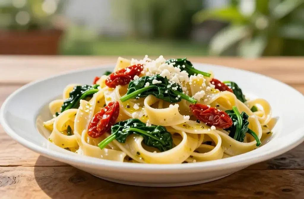 Spring Pasta with Sun-Dried Tomatoes and Spinach: Bright Weeknight Dinner