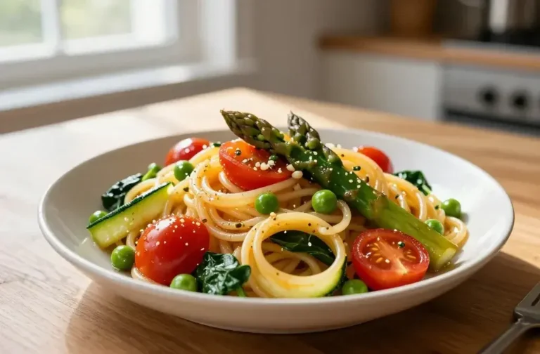 Spring Pasta Primavera with Garlic Butter Sauce: Fresh, Cozy Bowls