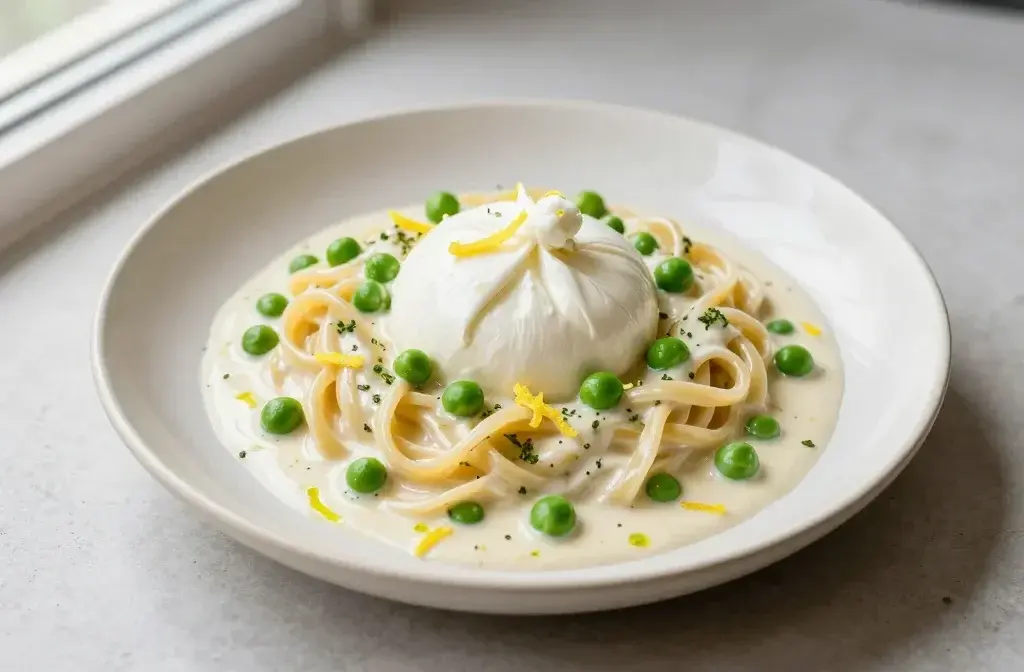 Creamy Spring Pasta with Peas and Burrata: Dreamy 20-Minute Indulgence