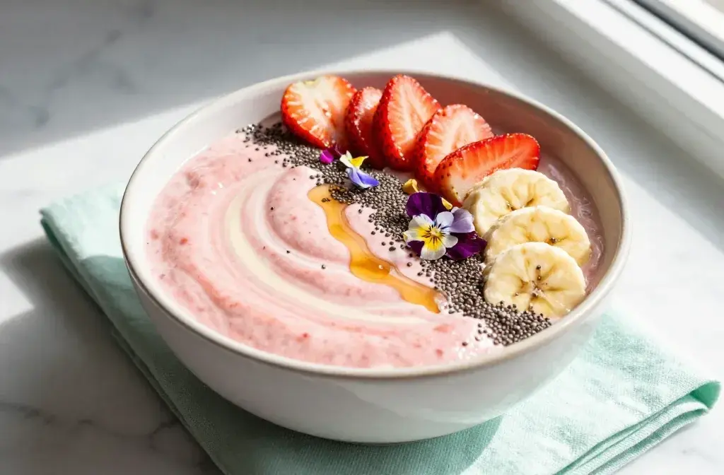 Strawberry Banana Spring Smoothie Bowl Sparkles Up Spring