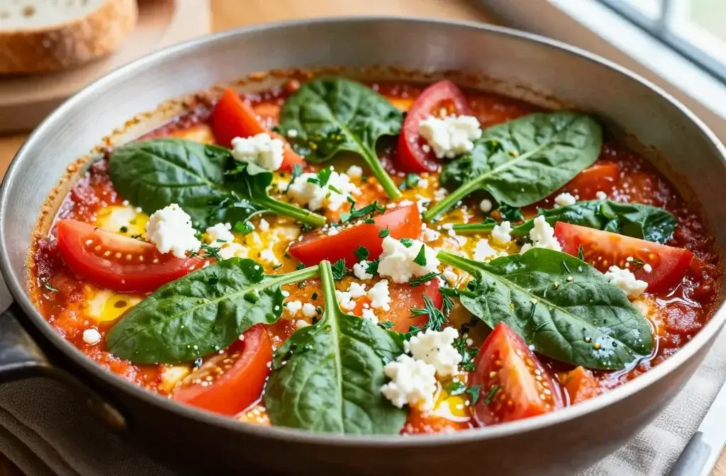 Spring Green Shakshuka with Feta: Bright, Easy Brunch Magic