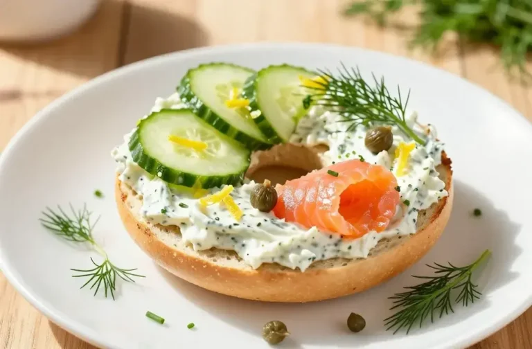 Spring Smoked Salmon Bagel with Dill Spread: Bright Brunch Bite
