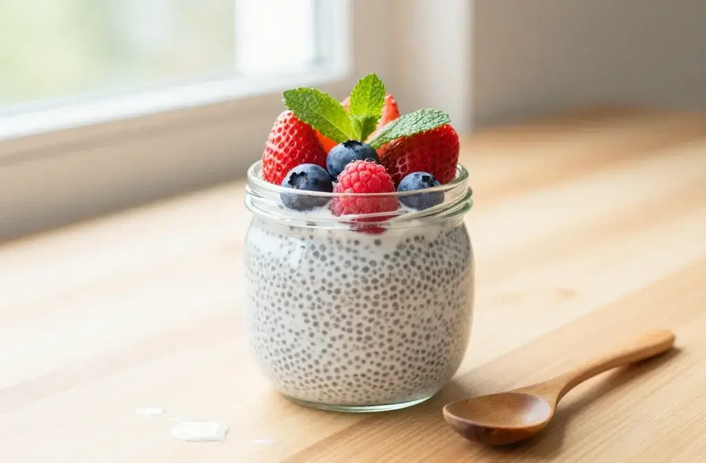 Coconut Chia Pudding with Fresh Spring Berries Brunch Joy