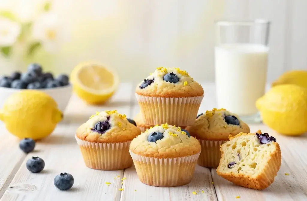 Lemon Blueberry Spring Breakfast Muffins: Bright Morning Joy
