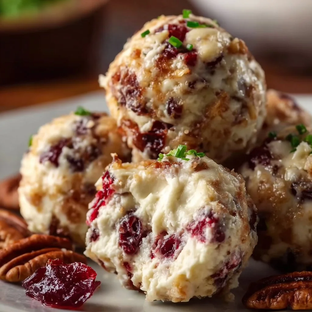 Irresistible Cranberry Pecan Cheese Bites