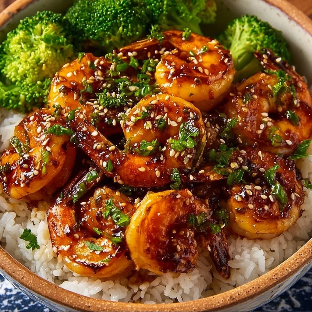 Irresistible Honey Garlic Shrimp Bowls