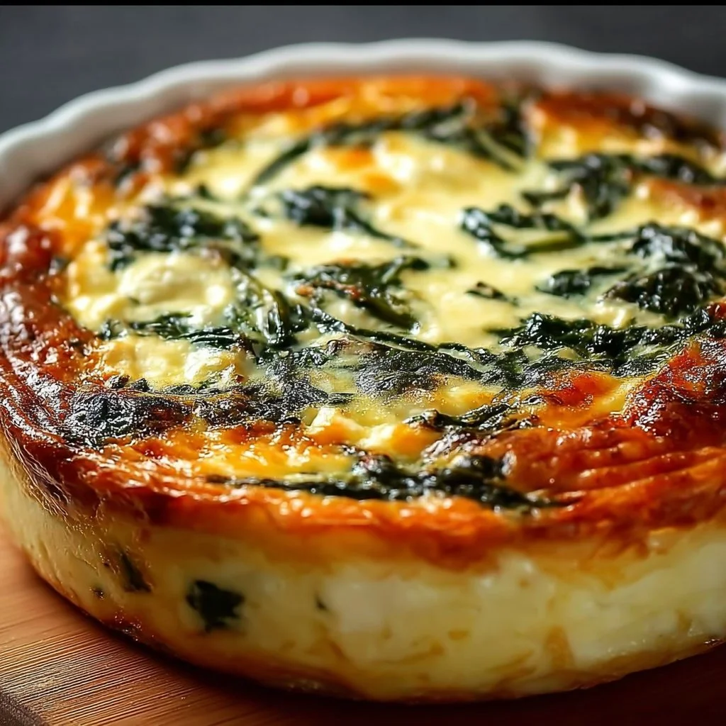 Irresistibly Creamy Cottage Cheese and Spinach Crustless Quiche