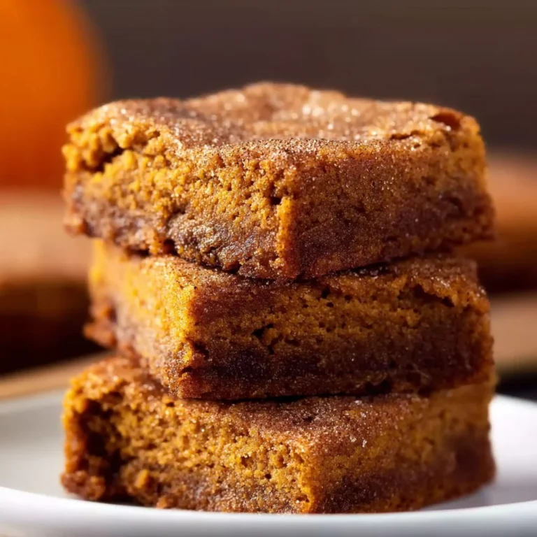 Soft and moist pumpkin snickerdoodle brownies topped with cinnamon sugar