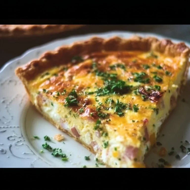Mississippi Sin Dip Quiche topped with creamy filling and seasonings
