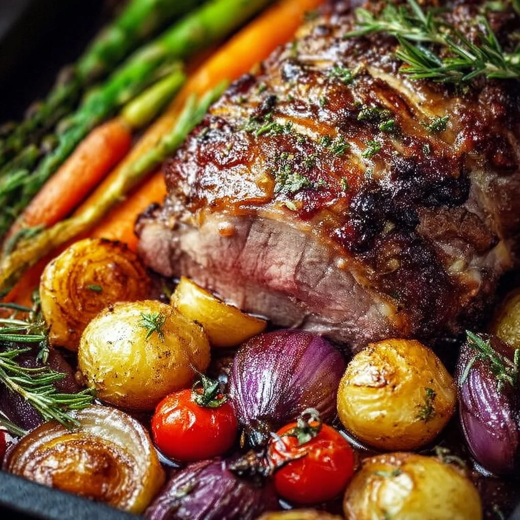 Oven-Roasted Leg of Lamb with Vegetables