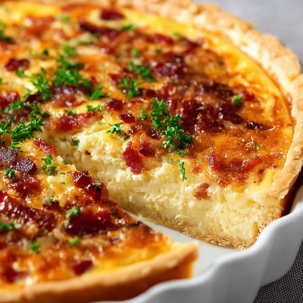 Simple Bacon and Cheese Breakfast Quiche