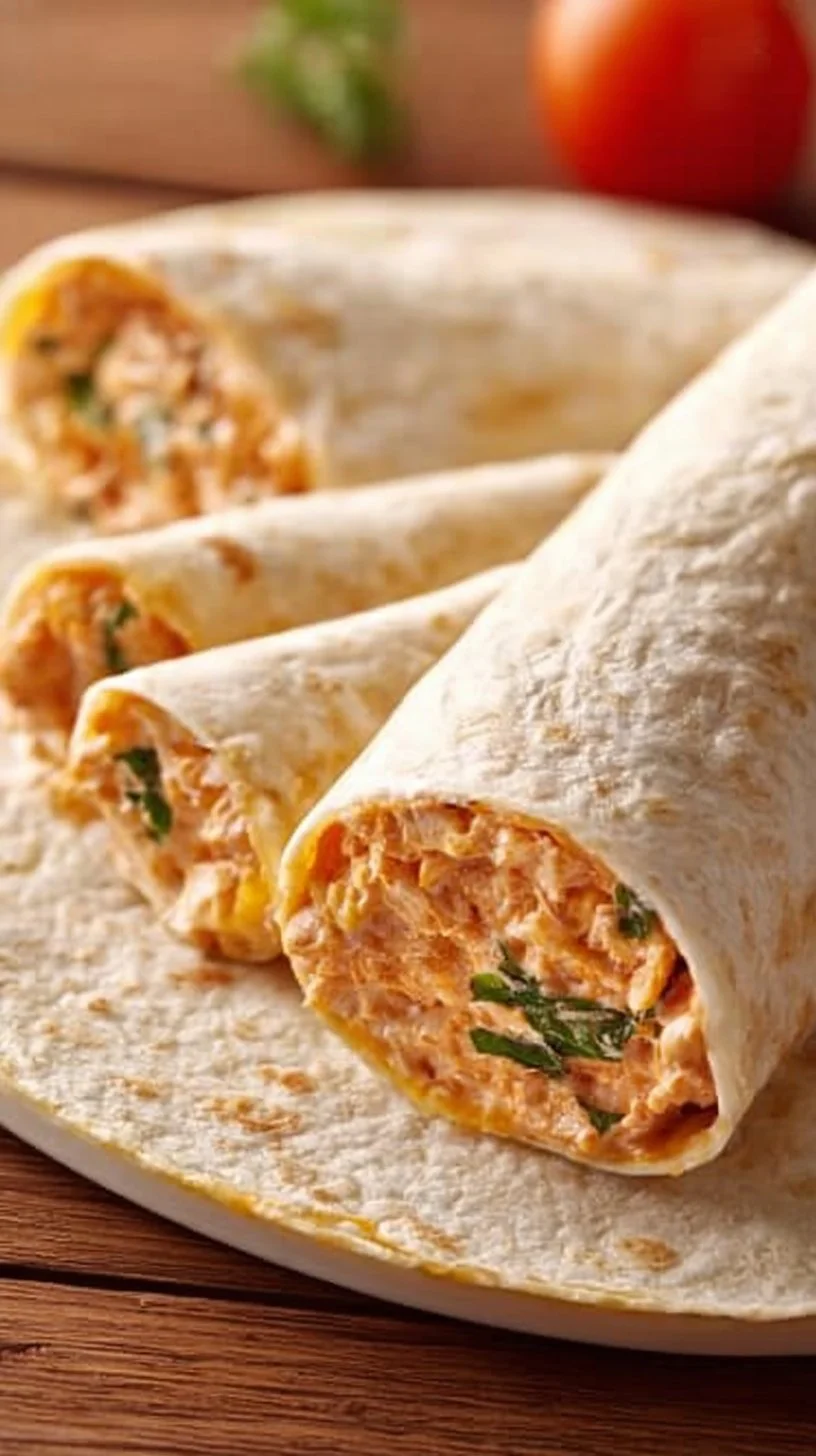 Taco Tortilla Roll Ups served on a platter with fresh toppings.