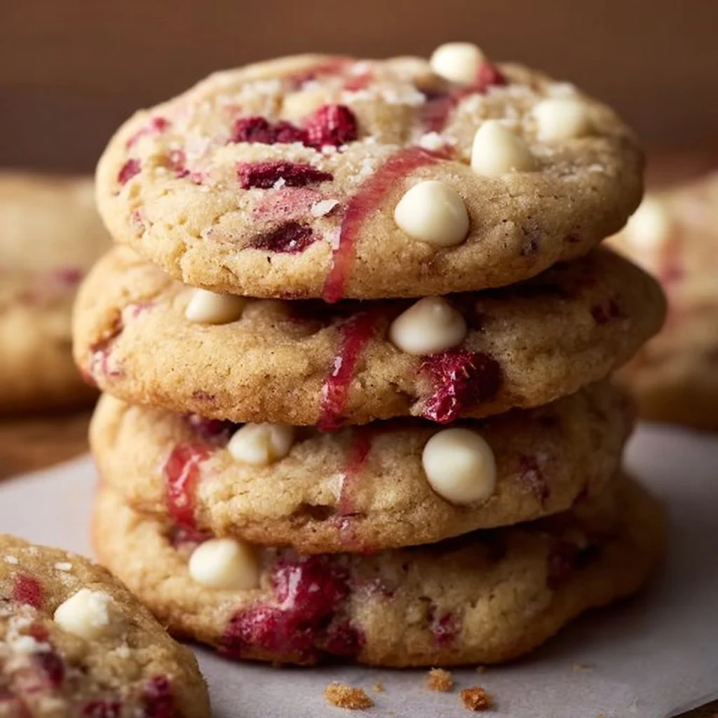 White Chocolate Raspberry Cookies