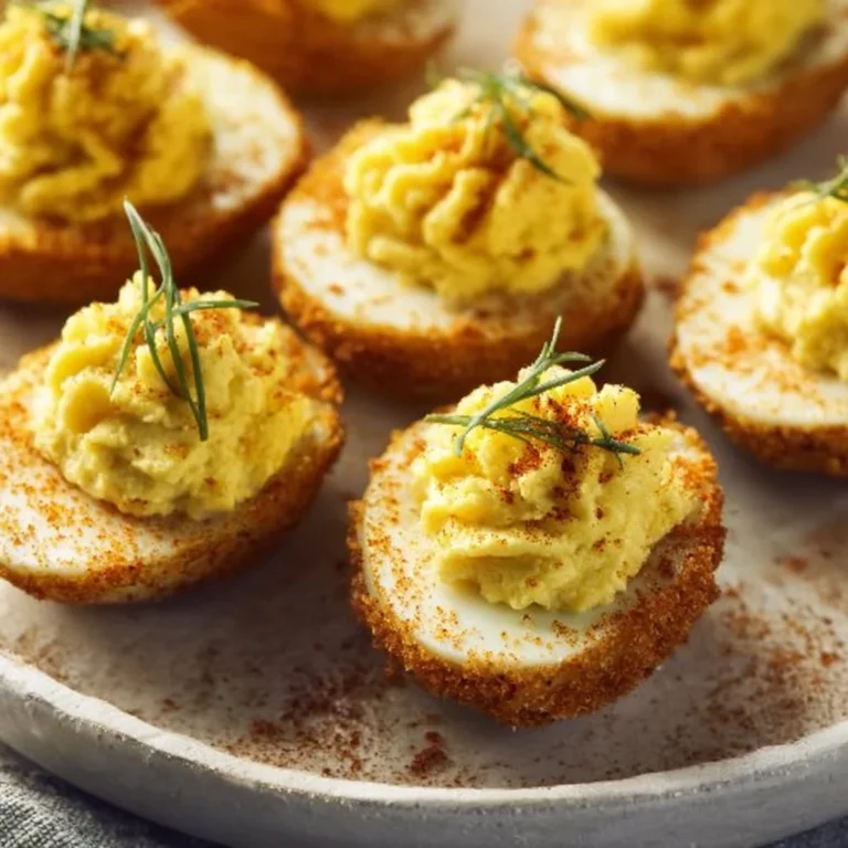 Delicious Air Fryer Deviled Eggs served on a platter