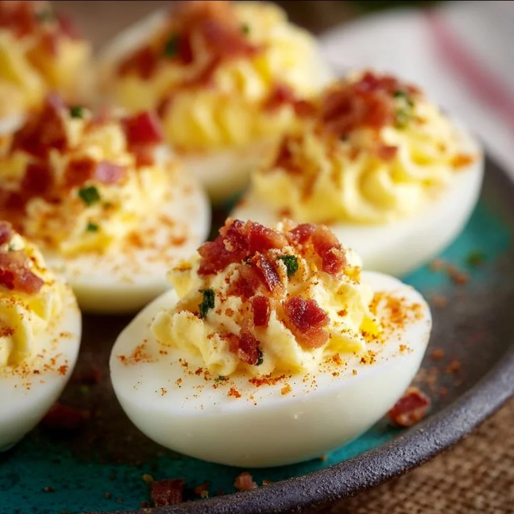 Bacon Cream Cheese Deviled Eggs