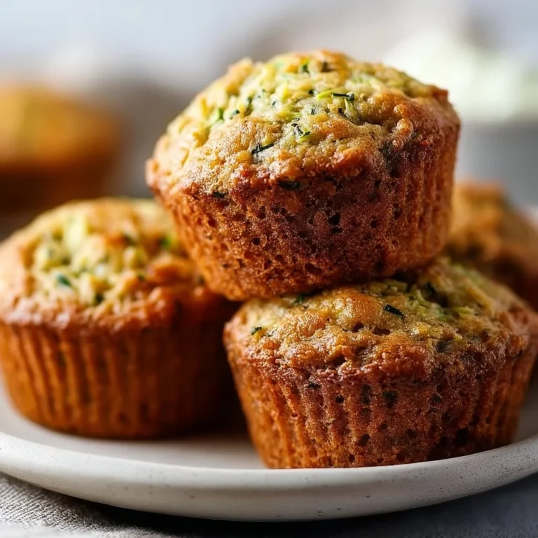 Delicious homemade healthy zucchini muffins on a wooden table