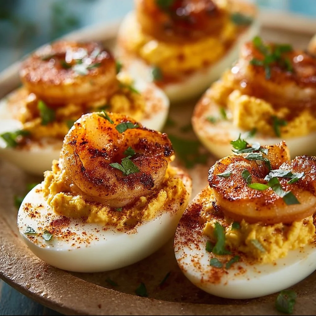 Cajun Shrimp Deviled Eggs