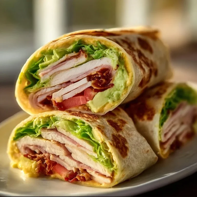 California Turkey Club Wrap featuring turkey, lettuce, tomato, and avocado in a wrap