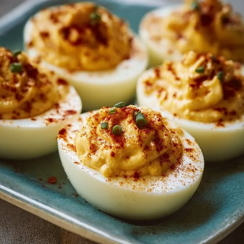Cheesy Deviled Eggs