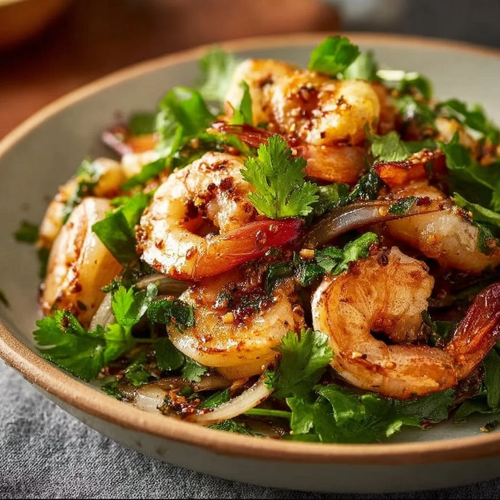 Cilantro Salad with Shrimp
