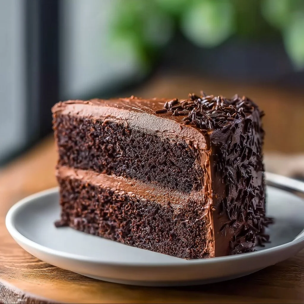 Delicious Costco chocolate cake with rich frosting and chocolate layers