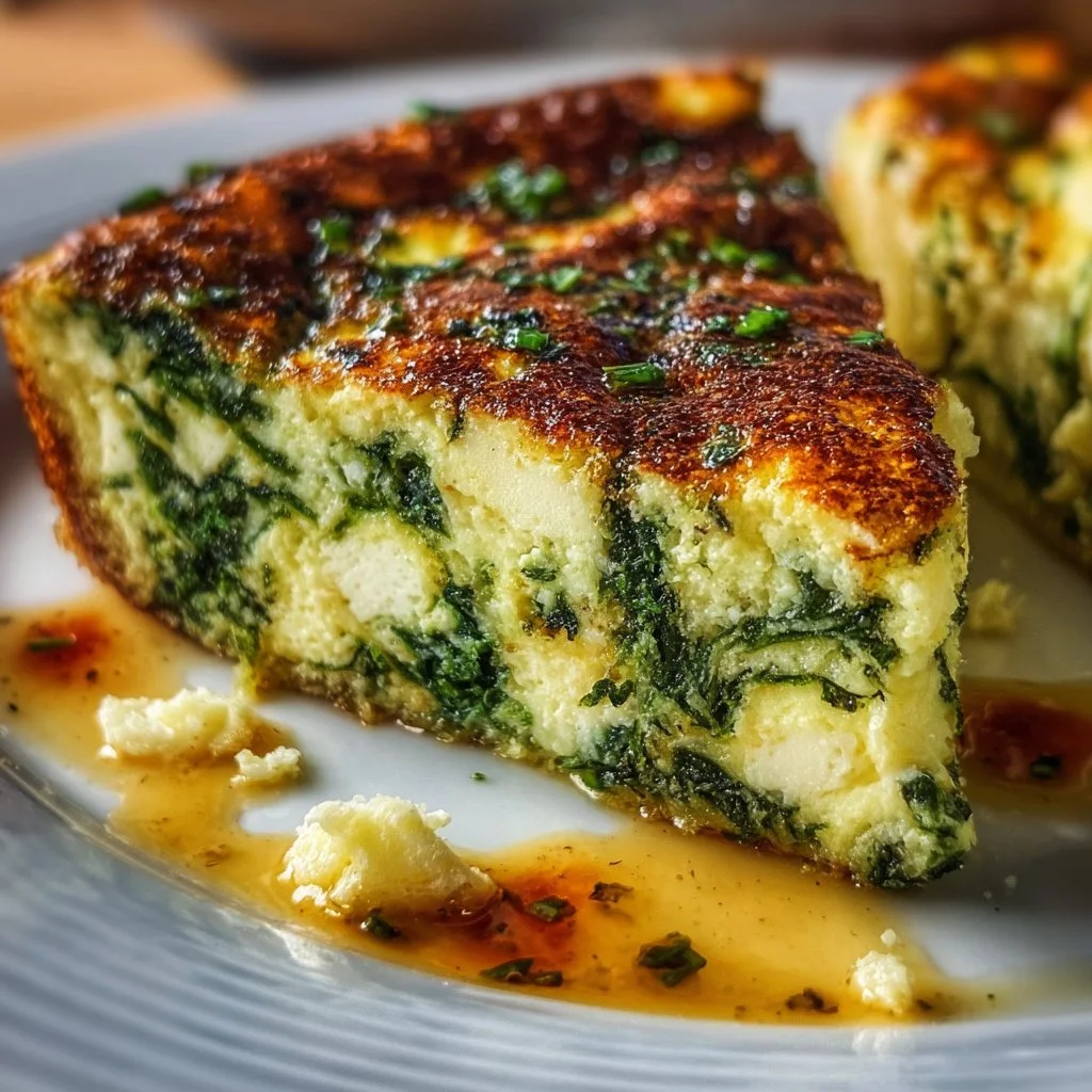 Cottage Cheese & Spinach Crustless Quiche