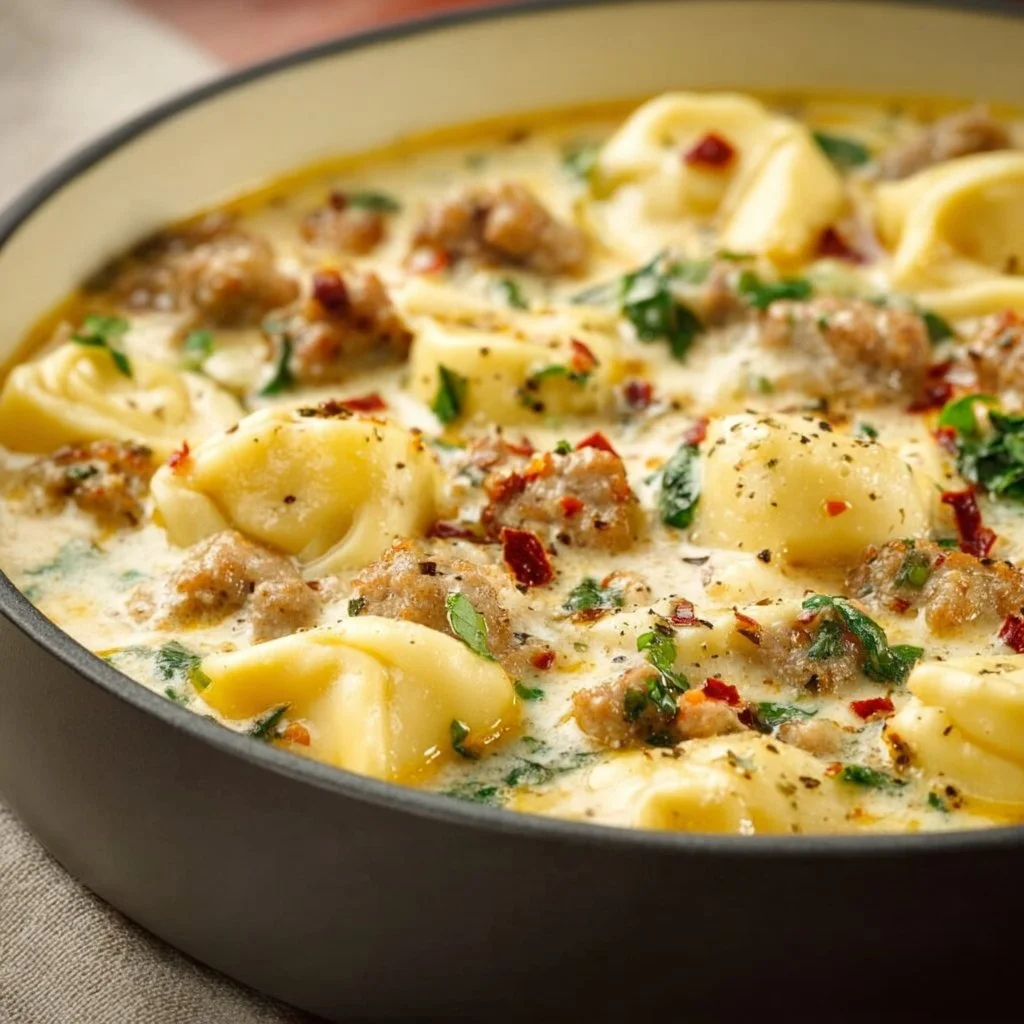 Creamy Sausage Tortellini Soup