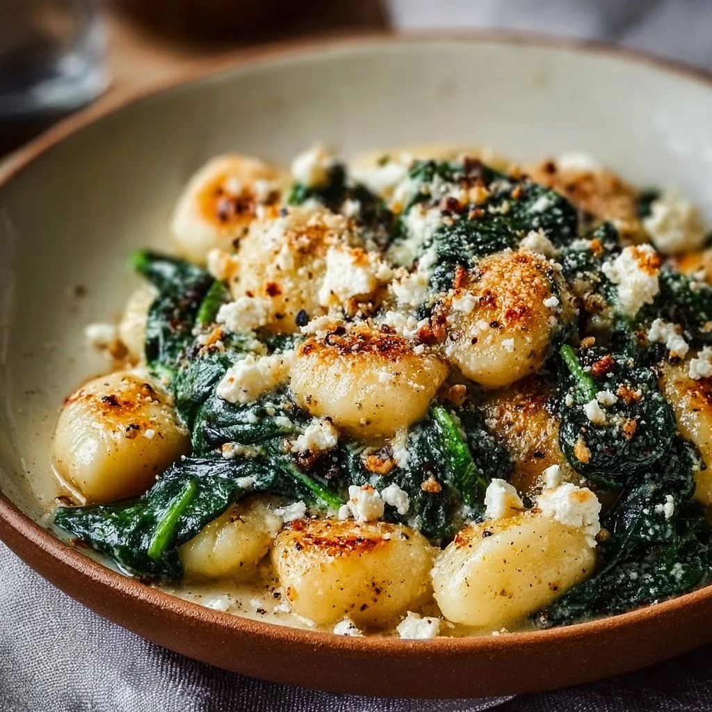Creamy Spinach and Feta Gnocchi