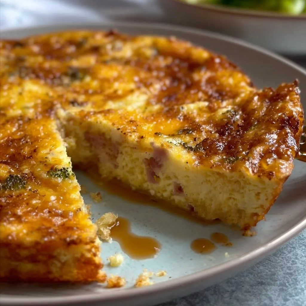 Crustless Ham and Cheese Quiche